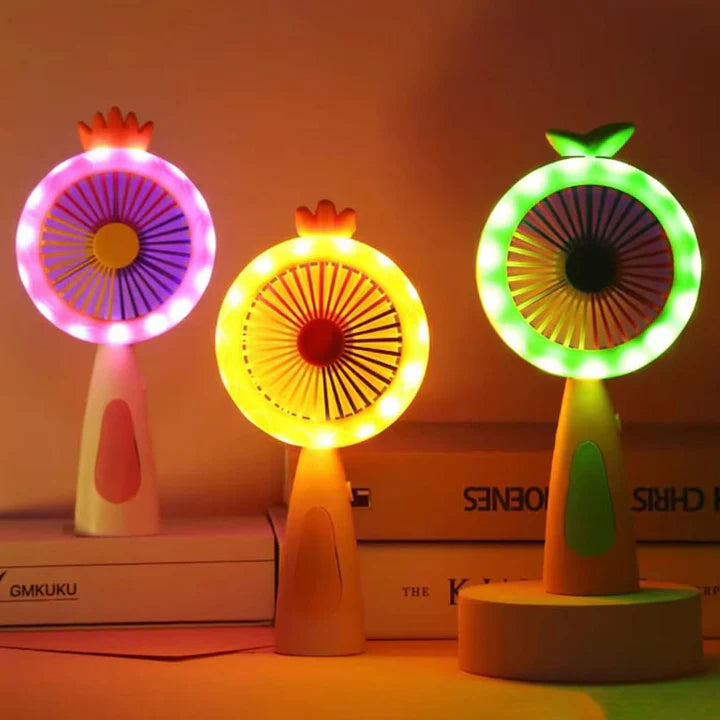Rechargeable & Portable LED Lighting Mini Fan Electric ...