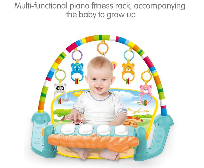Huanger – 3 In 1 Newborn Baby Play Gym Piano Fitness Rack ...