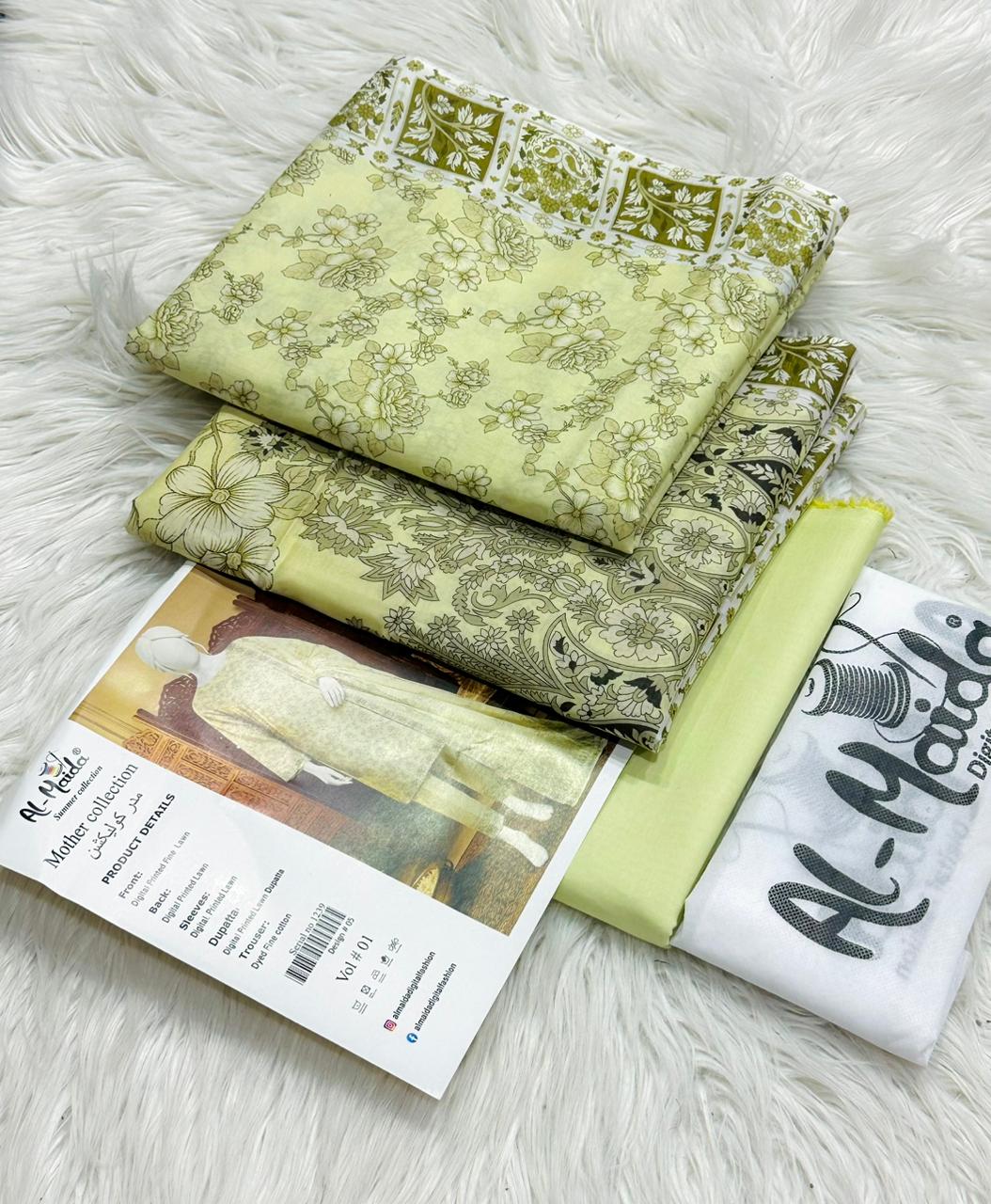 Premium Digital Printed Lawn 3PC