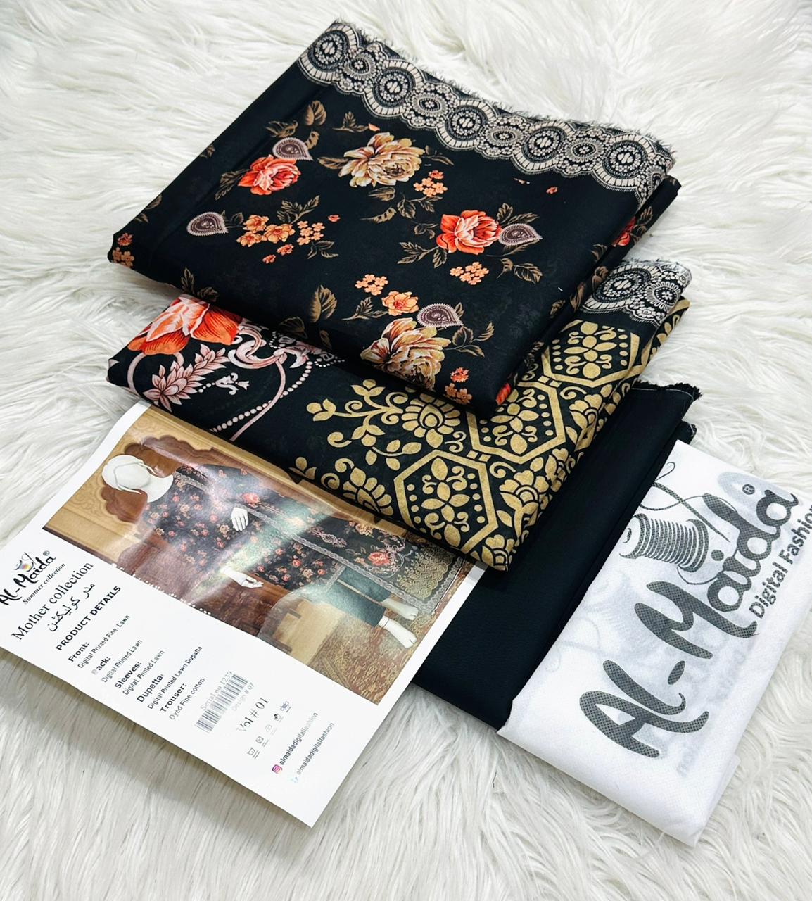 Premium Digital Printed Lawn 3PC