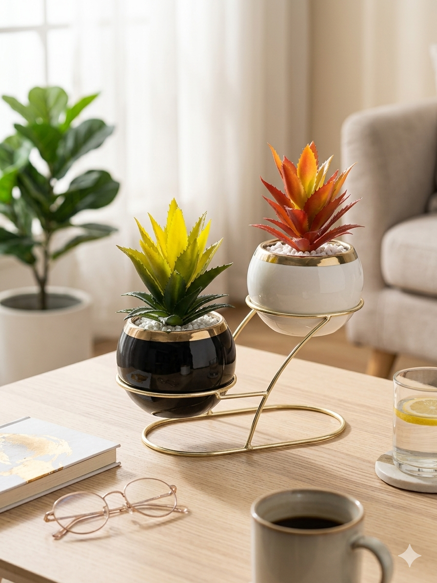 Golden Stand Plant Decoration