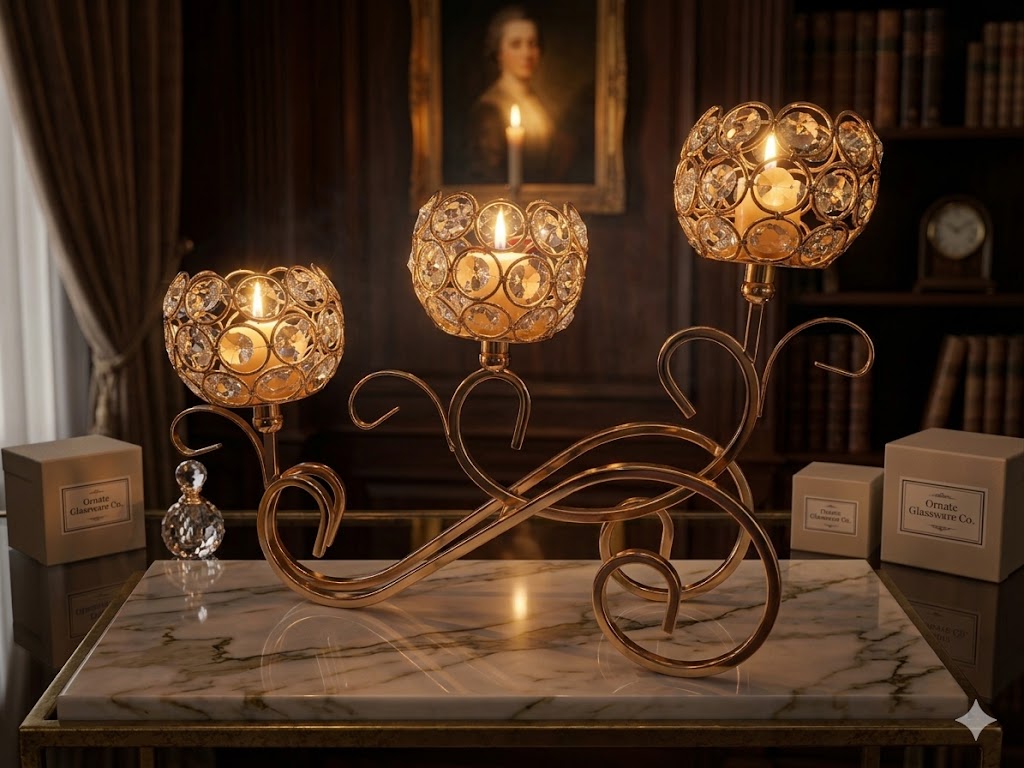 Metal Candel Stand Decoration Piece