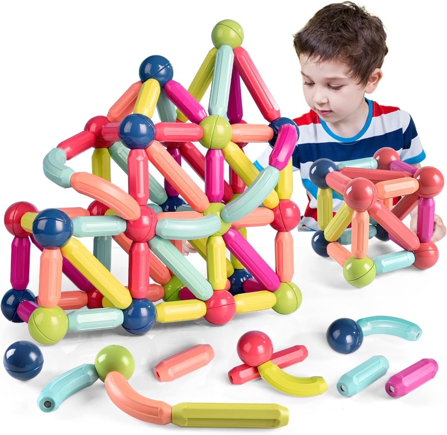 Magnetic Magic Stick 25,36,42,64 Pcs Building Set Puzzle Toy ...