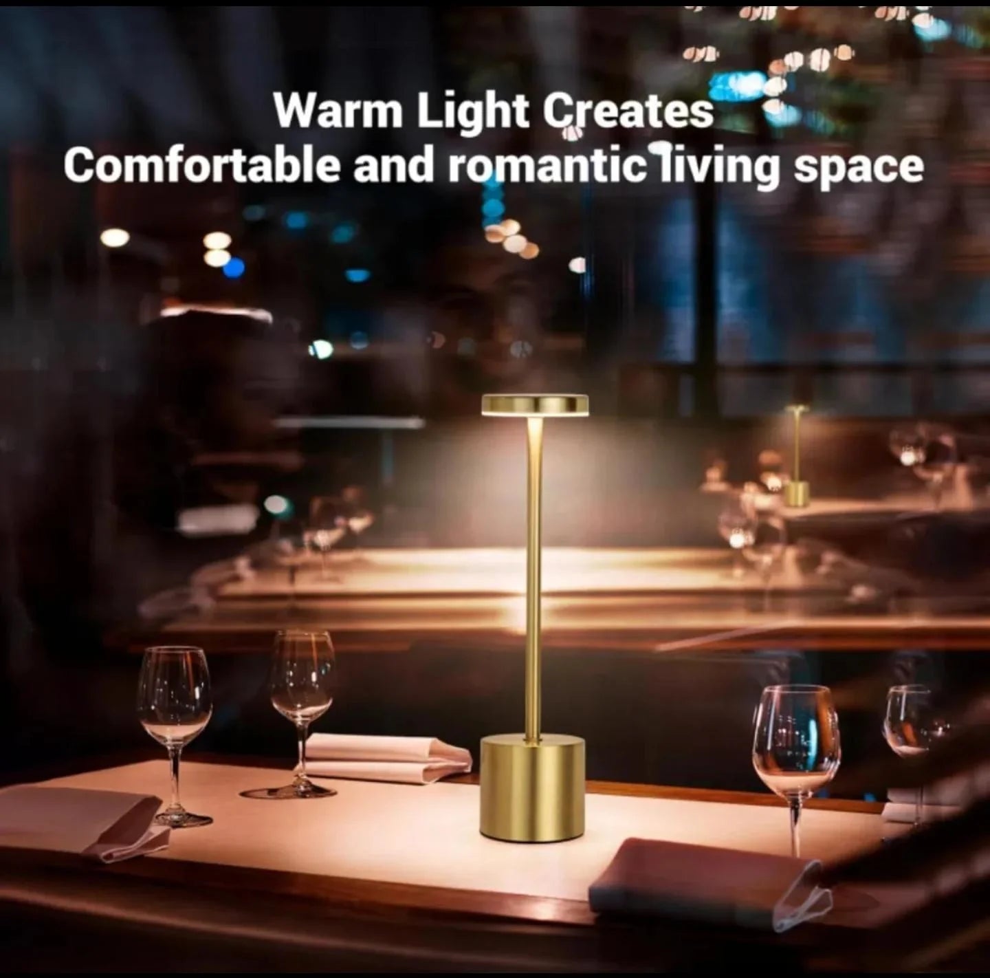 Modern Minimalist Golden Bar Table Light