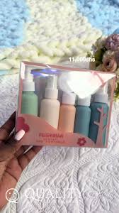 5Pcs Travel Size Refillable Spray Bottle Set for Toiletries – TSA Approved Portable Cosmetic Containers for Shampoo, Lotion, Perfume & Skincare