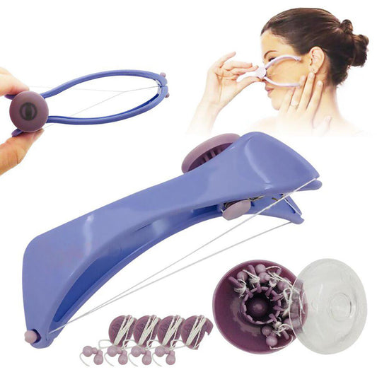 Sildne Face And Body Hair Threading System Kit | DIY Facial Hair Removal Tool For Smooth Skin | Includes Thread & Case | Easy, Safe & Gentle Epilator