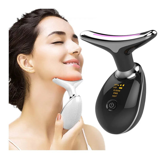 Digital Face & Neck Massager – Electric Skin Lifting & Anti-Aging Device with Vibration & Heat Therapy