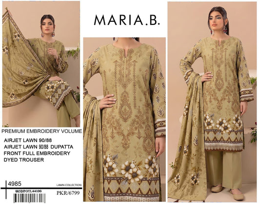 MARIA B LUXURY DIGITAL PRINT 90/88  EMBROIDERY VOLUME