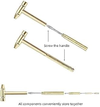 5-in-1 Mini Hammer & Screwdriver Set | Multi-Functional Hand Tool Kit for Home, Office & Repair Use | Portable Brass Hammer Tool