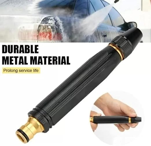 Upgrade High-Pressure Metal Water Spray Gun – Durable Alloy Nozzle with Adjustable Flow, Water Stop Switch for Car Wash, Gardening & Home Cleaning