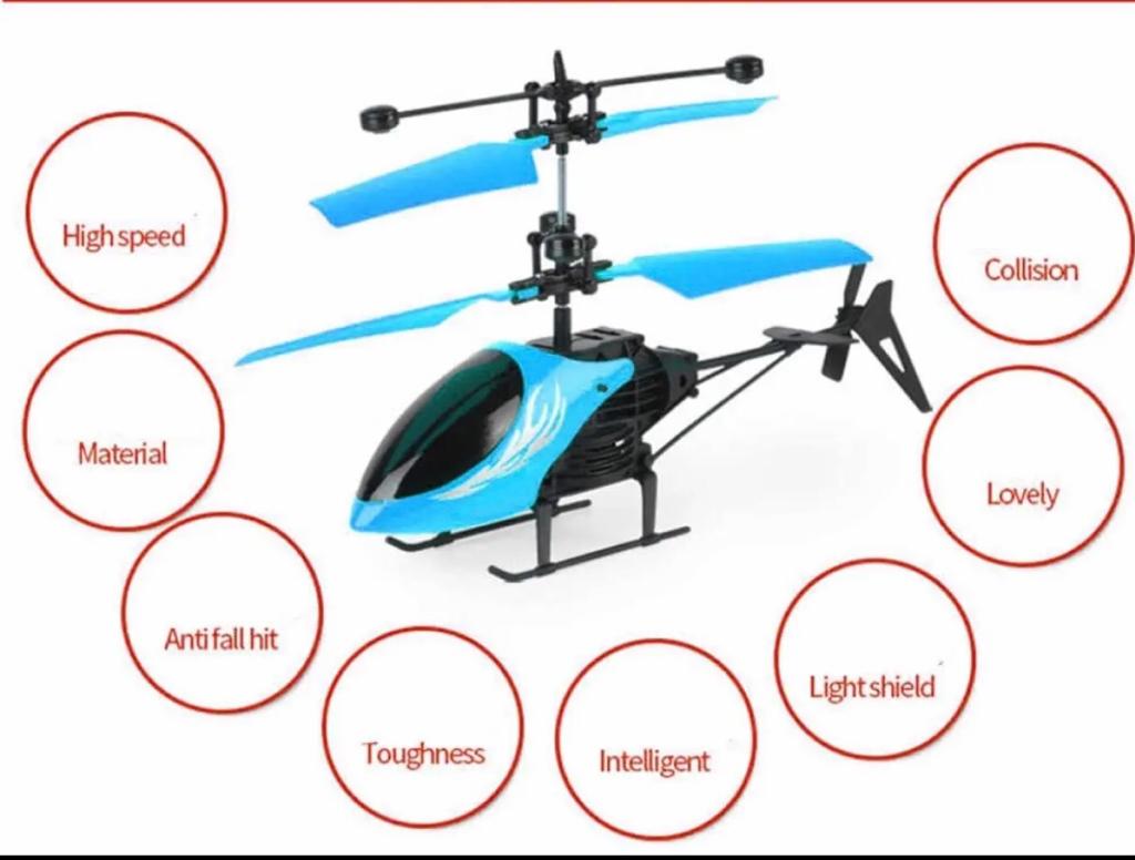 2 in 1 Hand Sensor Rc Flying Helicopter Up / Down Remote ...