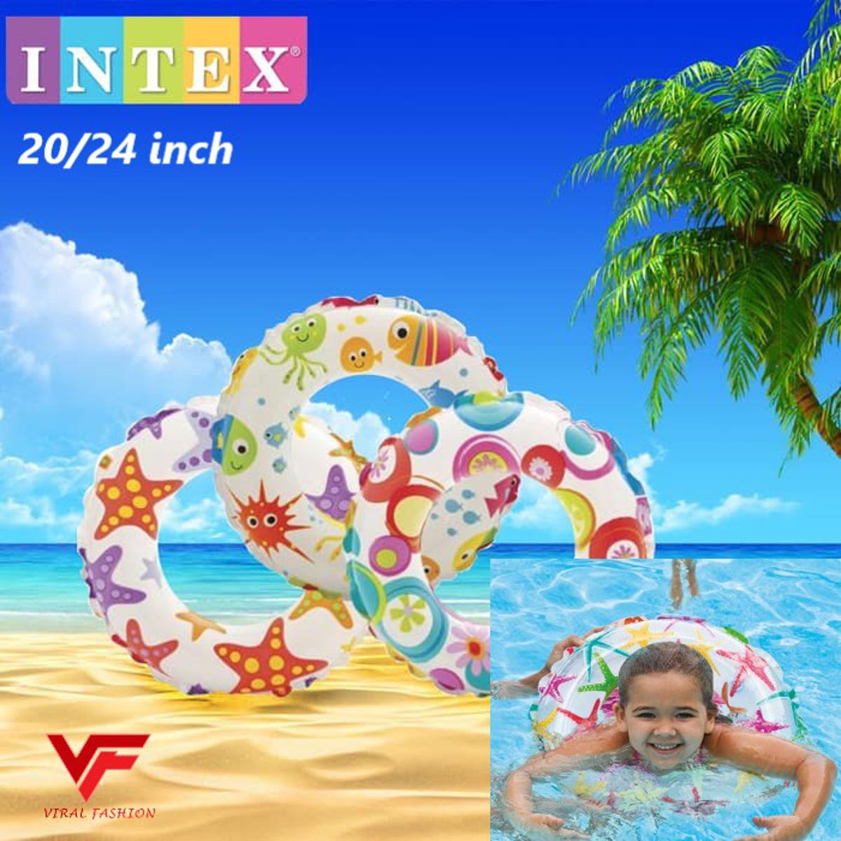 Intex 20in Lively Print Swim Rings IT 59230NP 2 pcs pack