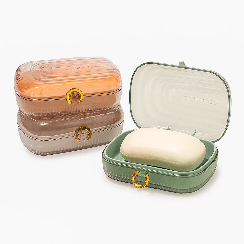Portable Travel Soap Case with Lid – Waterproof Storage Box