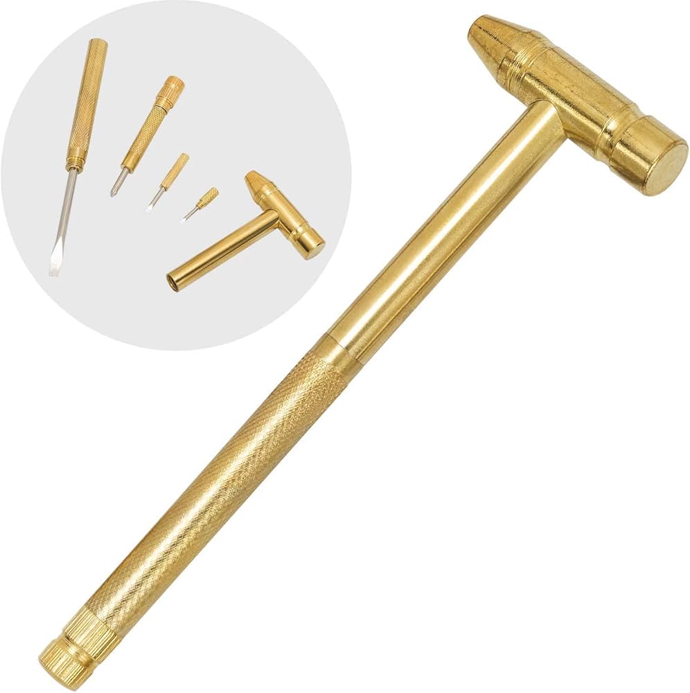 5-in-1 Mini Hammer & Screwdriver Set | Multi-Functional Hand Tool Kit for Home, Office & Repair Use | Portable Brass Hammer Tool
