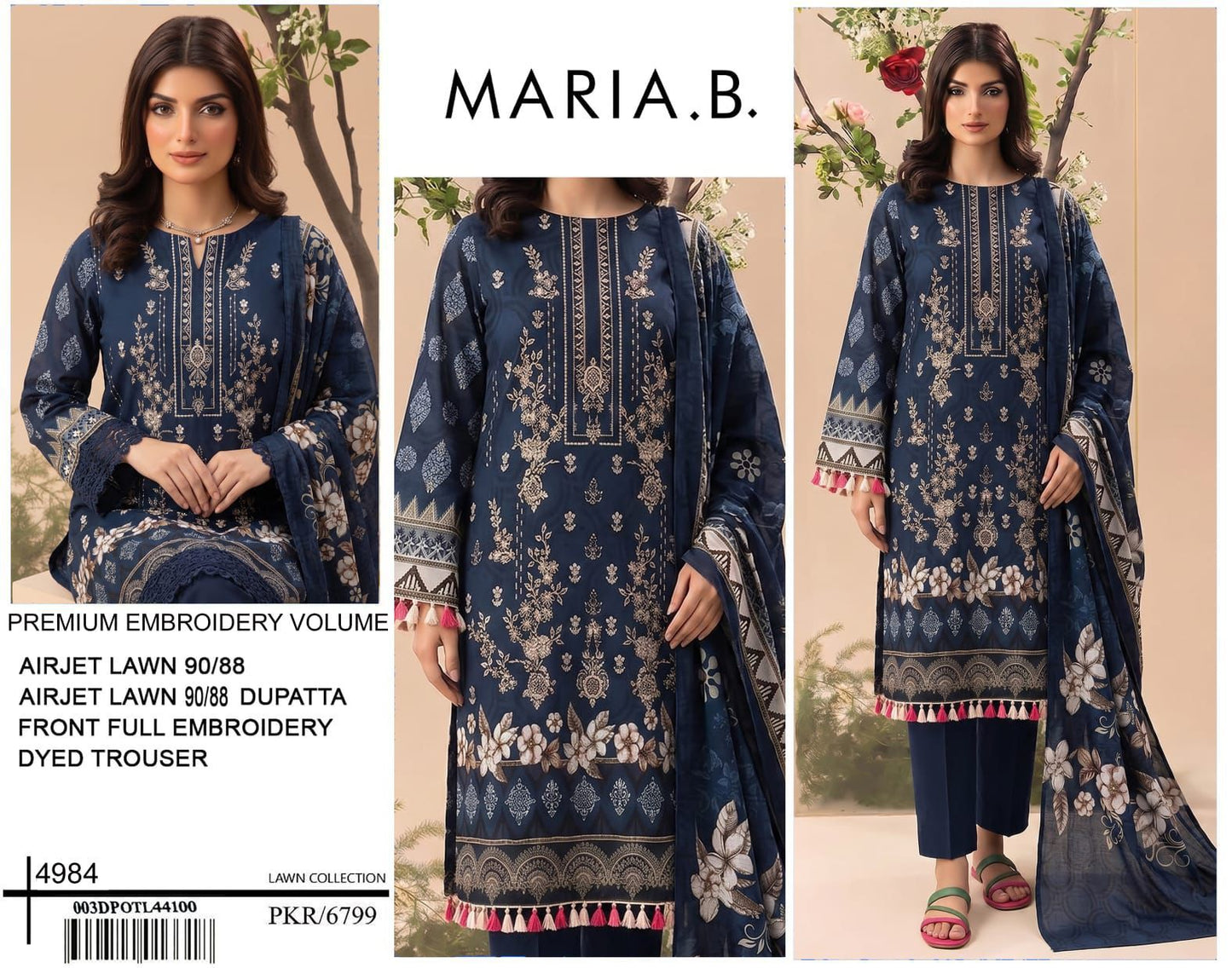 MARIA B LUXURY DIGITAL PRINT 90/88  EMBROIDERY VOLUME 2026
