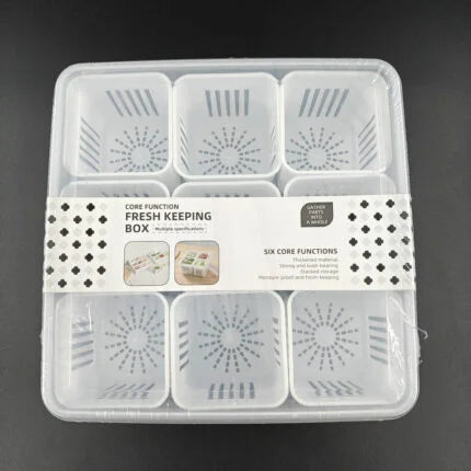 9 Compartment Fridge Organizer Box – Multipurpose Storage Tray