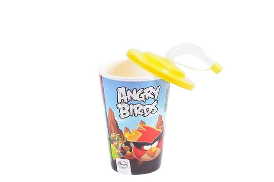 Aroni Kids Summer Glass with Lid – Colorful Plastic Water Tumblers