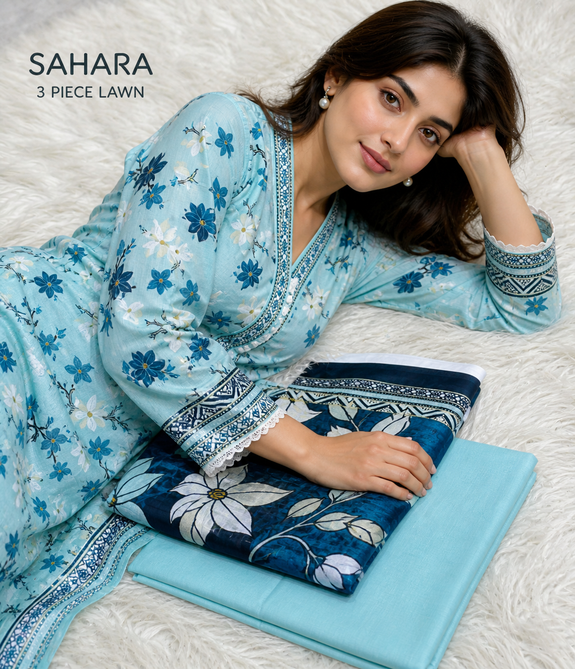Sahara Lawn Collection 2026 – Premium 3 Piece Suit