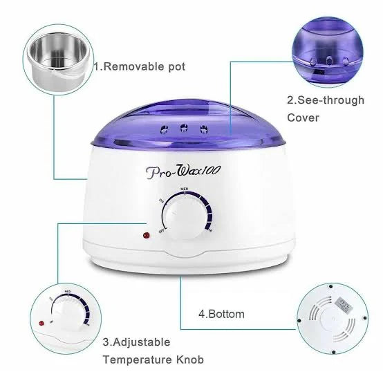 Hot Wax Heater Pro 100 Professional – Fast Heating Wax Warmer with Adjustable Temperature for Salon & Home Use.