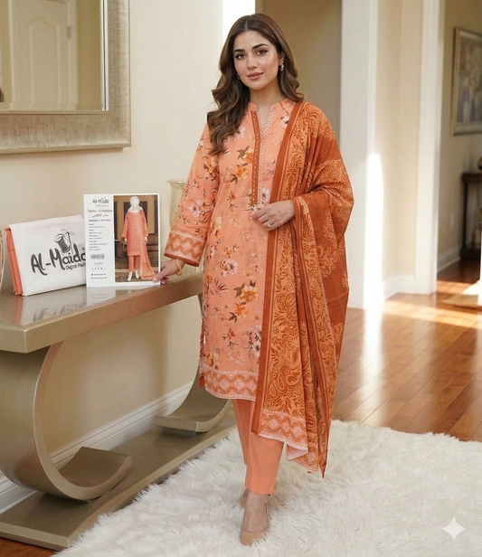Premium Digital Printed Lawn 3PC