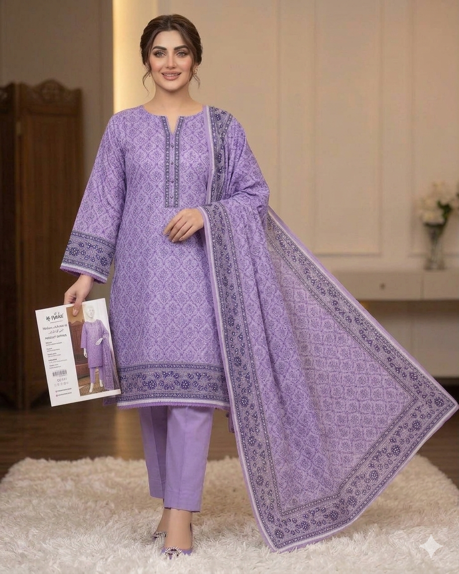 Premium Digital Printed Lawn 3PC