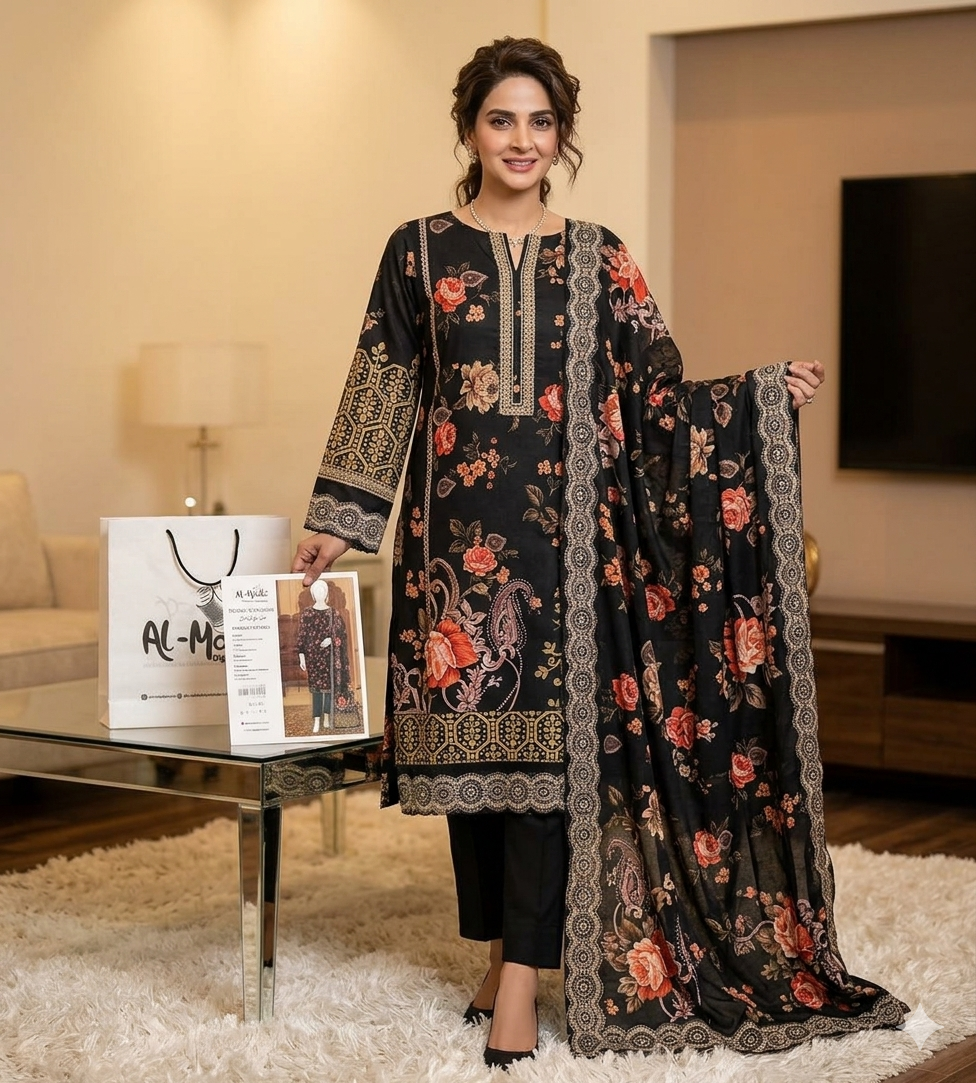Premium Digital Printed Lawn 3PC