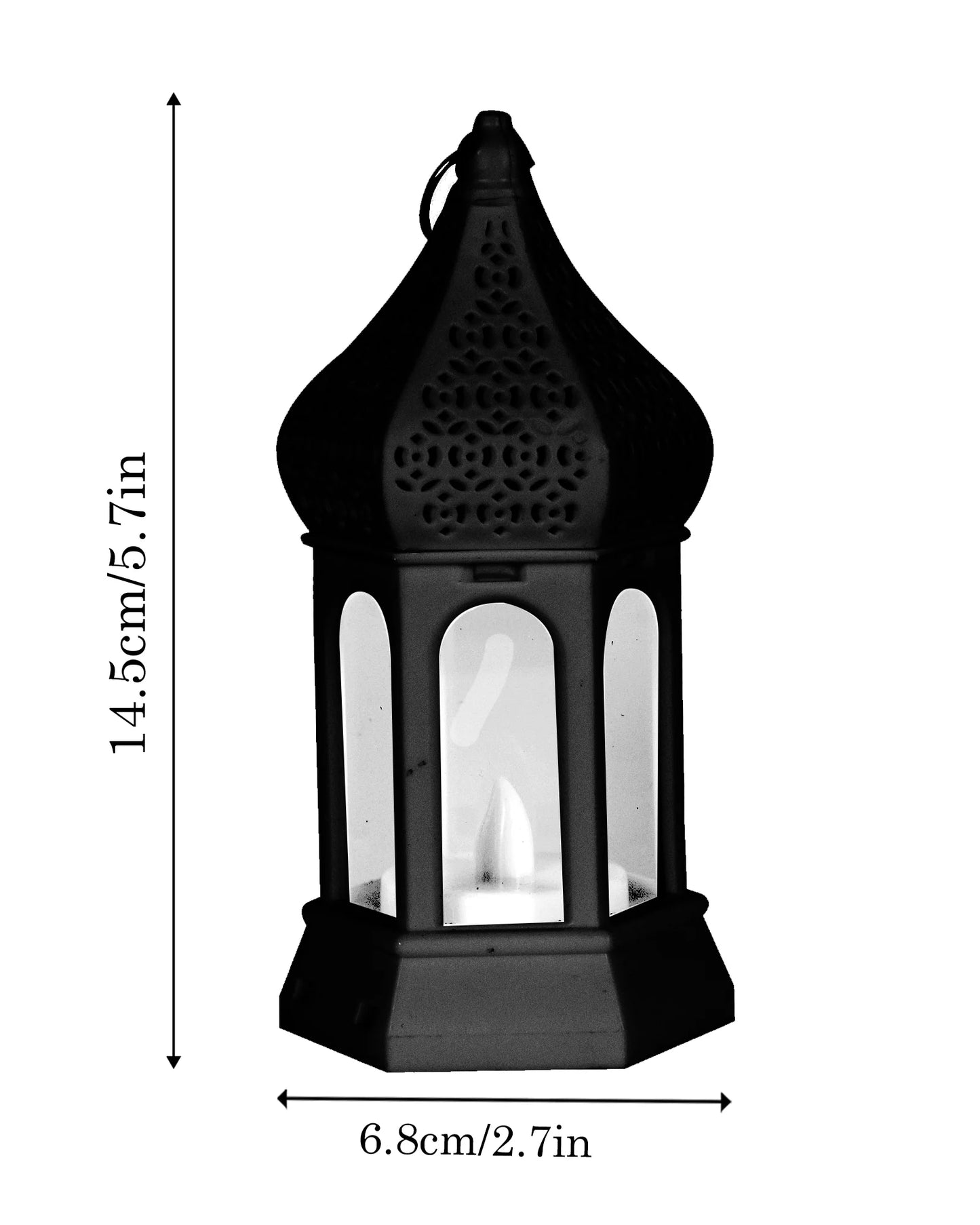 2 pcs Flameless and Smokeless Acrylic Antique LED Lantern ...
