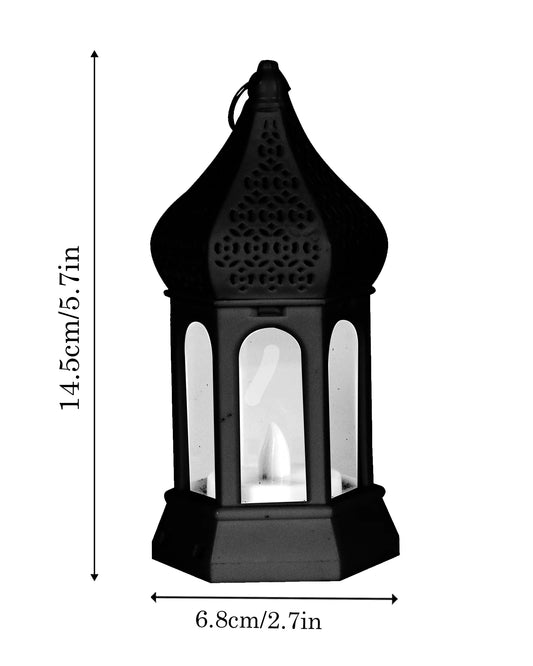 2 pcs Flameless and Smokeless Acrylic Antique LED Lantern ...