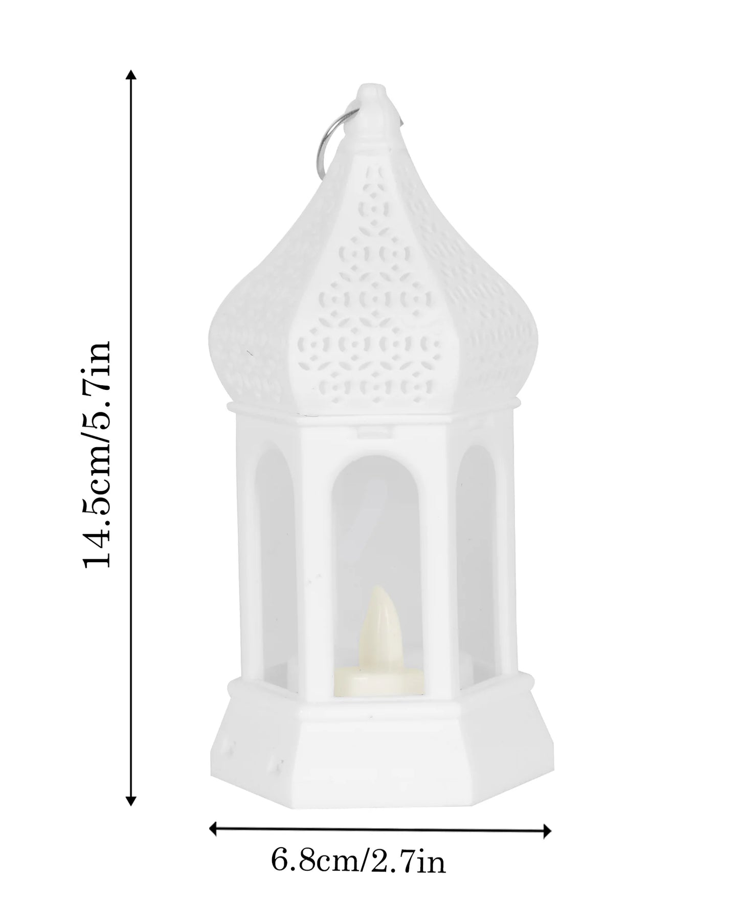 2 pcs Flameless and Smokeless Acrylic Antique LED Lantern ...