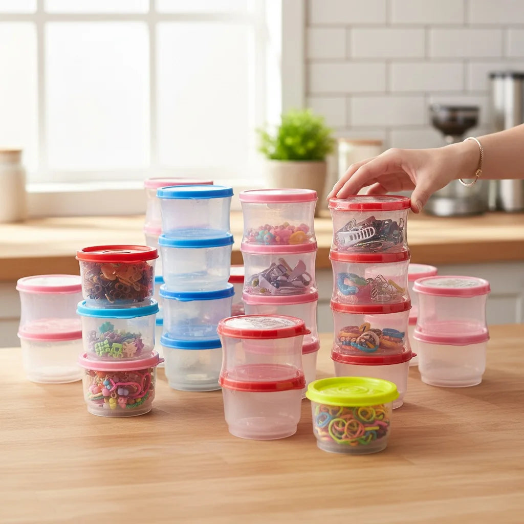Mini Storage Container for Lunch Box Sauce & Jewelry – 200ml (12 piece)