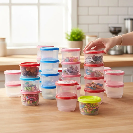 Mini Storage Container for Lunch Box Sauce & Jewelry – 200ml (12 piece)