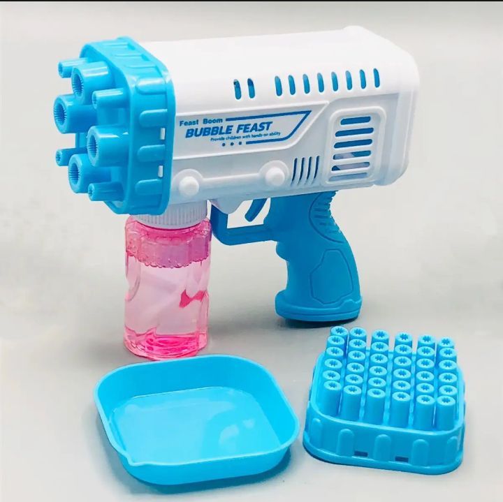 Bubble Machine Gun, 36 Holes Bazooka Gun Toy Blaster