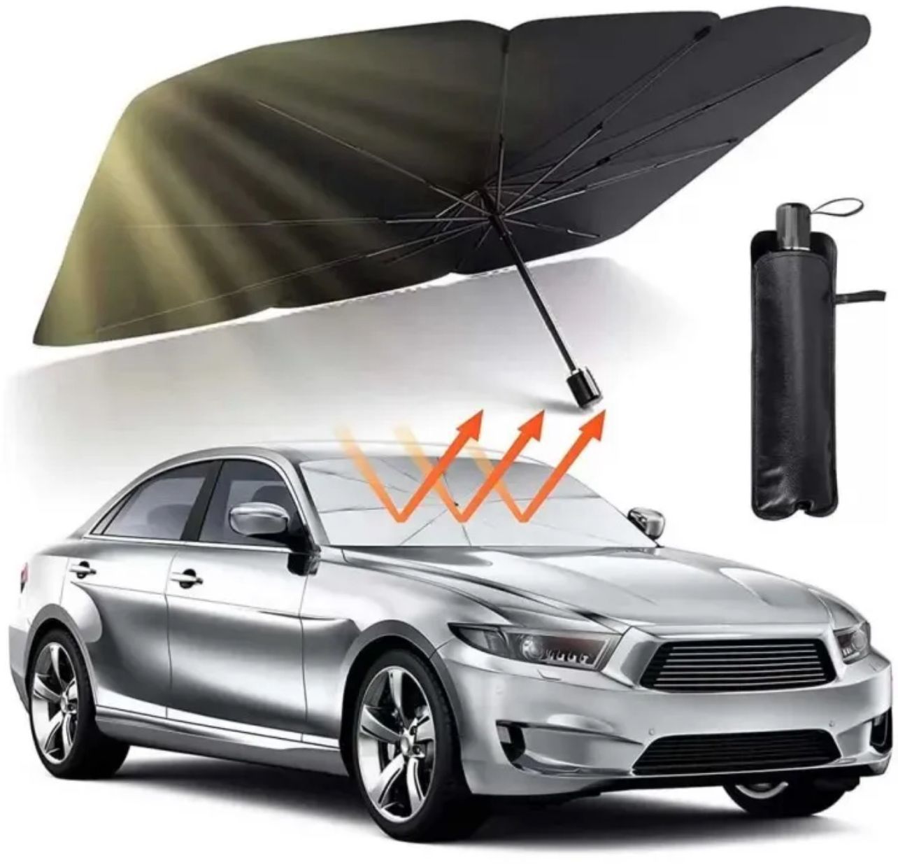 Car Sun Shade Umbrella – Foldable Heat Protection Shield