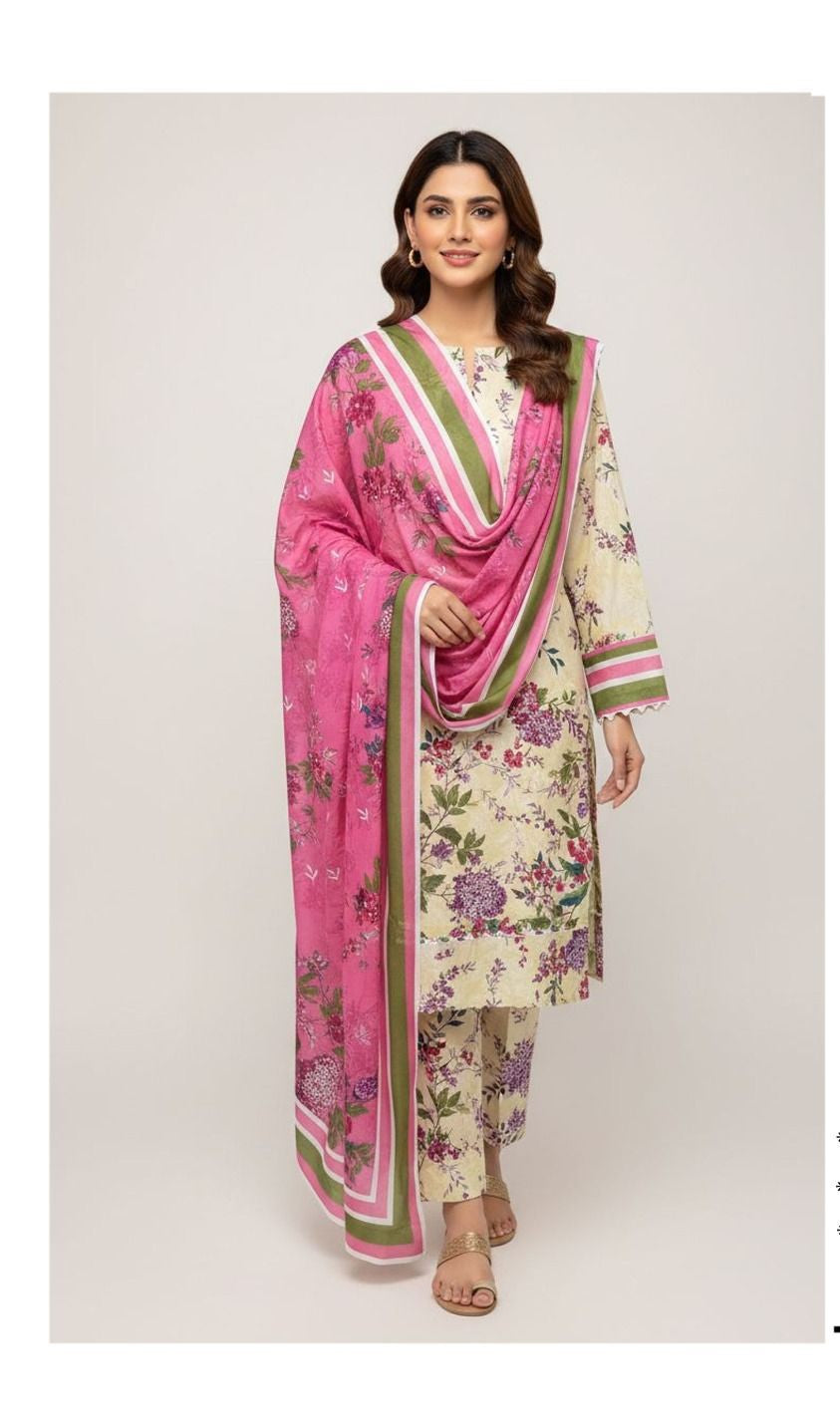AIRJET BANDORIA LAWN DIGITAL PRINT 3Pc Vol code : 5013
