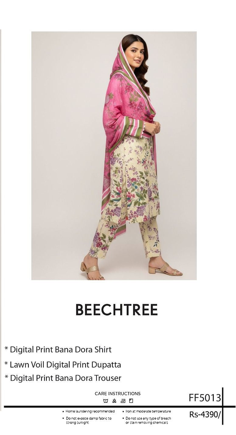 AIRJET BANDORIA LAWN DIGITAL PRINT 3Pc Vol code : 5013