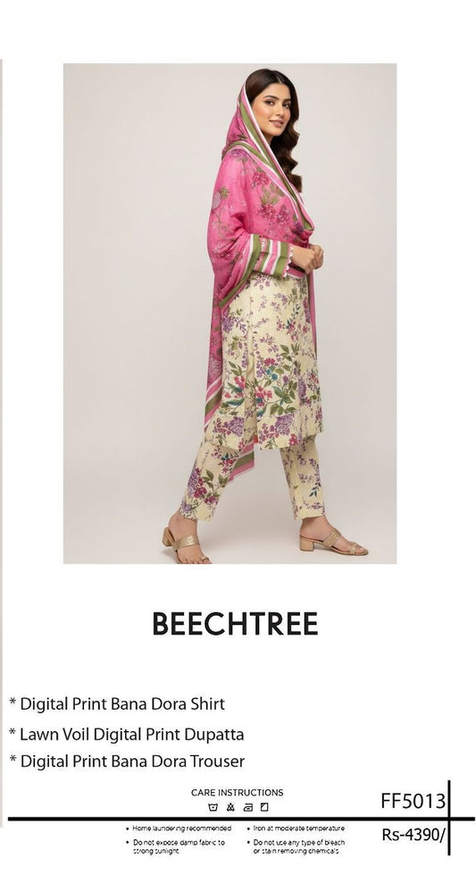 AIRJET BANDORIA LAWN DIGITAL PRINT 3Pc Vol code : 5013
