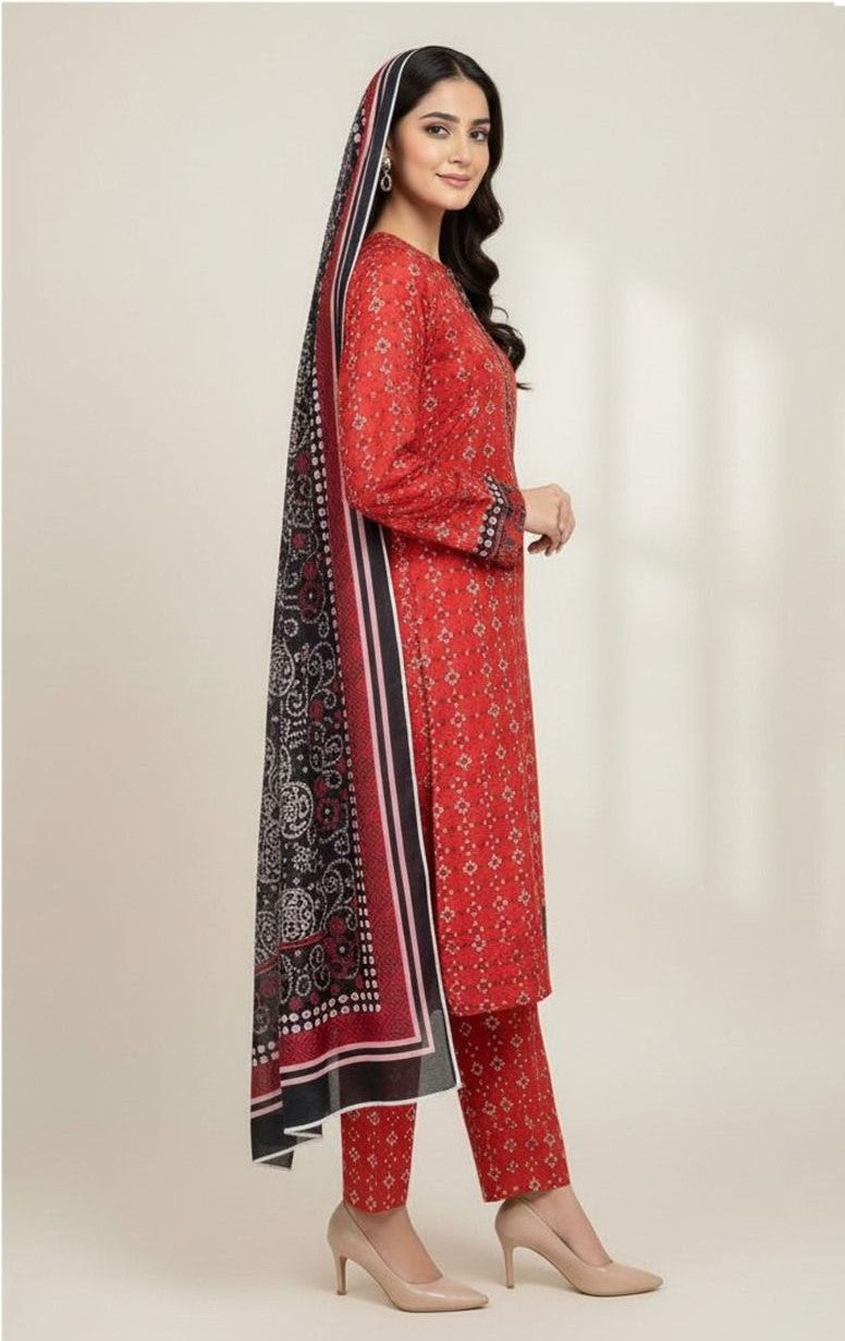 AIRJET BANDORIA LAWN DIGITAL PRINT 3Pc Vol code : 5013