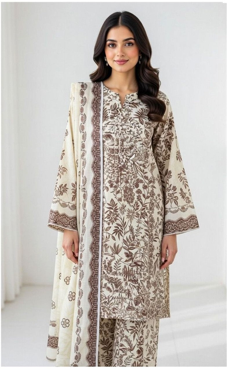 AIRJET BANDORIA LAWN DIGITAL PRINT 3Pc Vol code : 5013