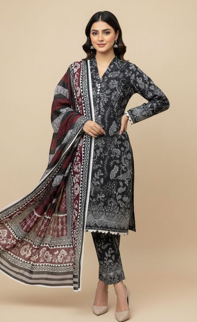 AIRJET BANDORIA LAWN DIGITAL PRINT  3Pc Vol code : 5013