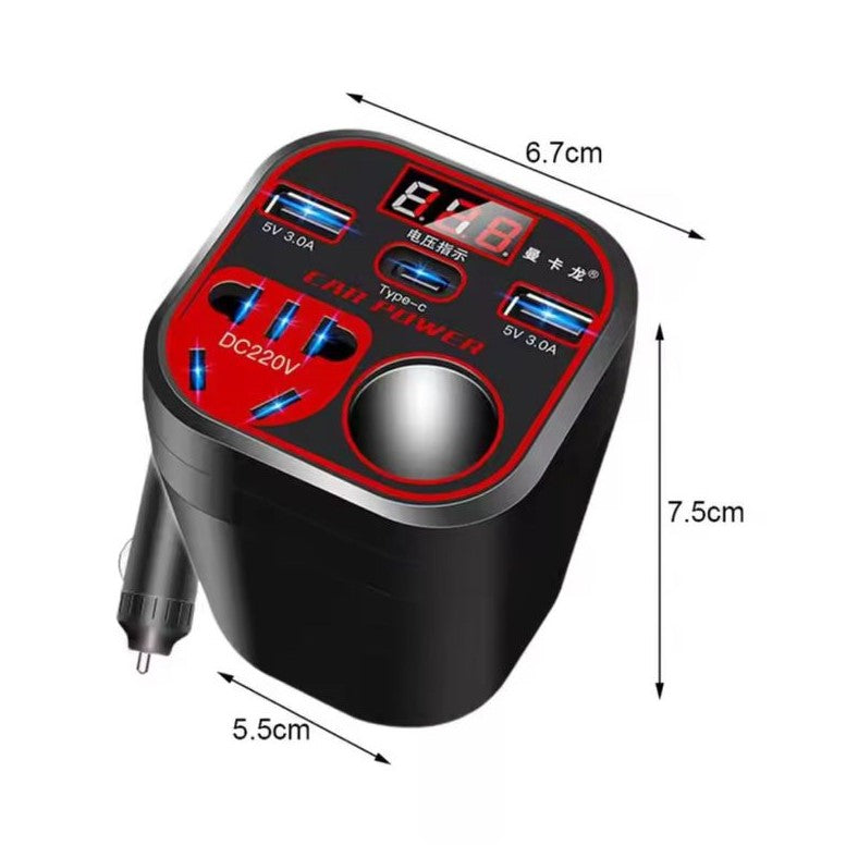 Universal USB 3.0 Charging Port Smart Display Automotive Part Socket Converter Car Accessories