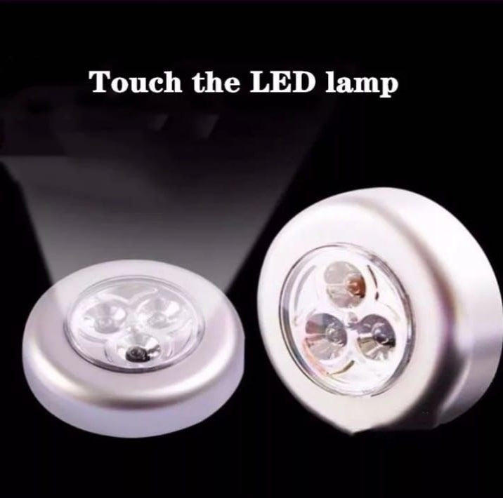 3 LED Battery Powered Wireless Night Light Stick Tap Touch Push Security Closet Cabinet Kitchen Wall Lamp