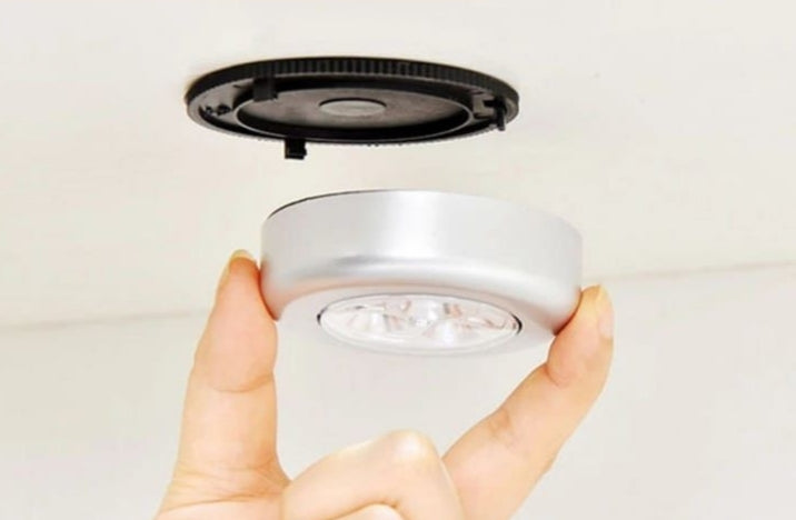3 LED Battery Powered Wireless Night Light Stick Tap Touch Push Security Closet Cabinet Kitchen Wall Lamp