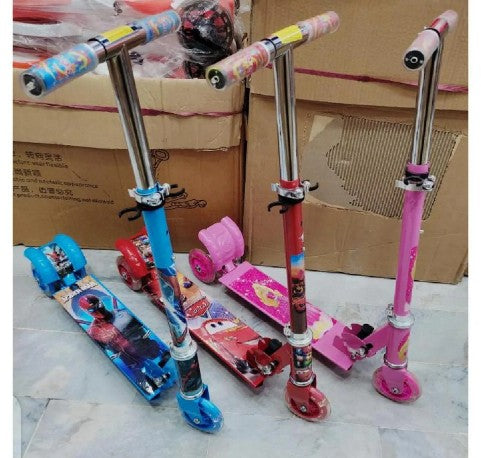 Adjustable Height Kids' Kick Scooters with Character Designs
