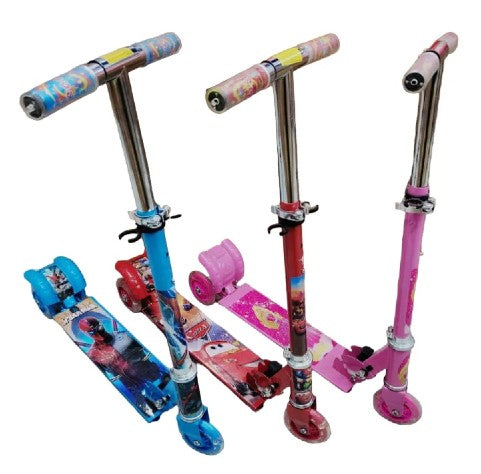 Adjustable Height Kids' Kick Scooters with Character Designs