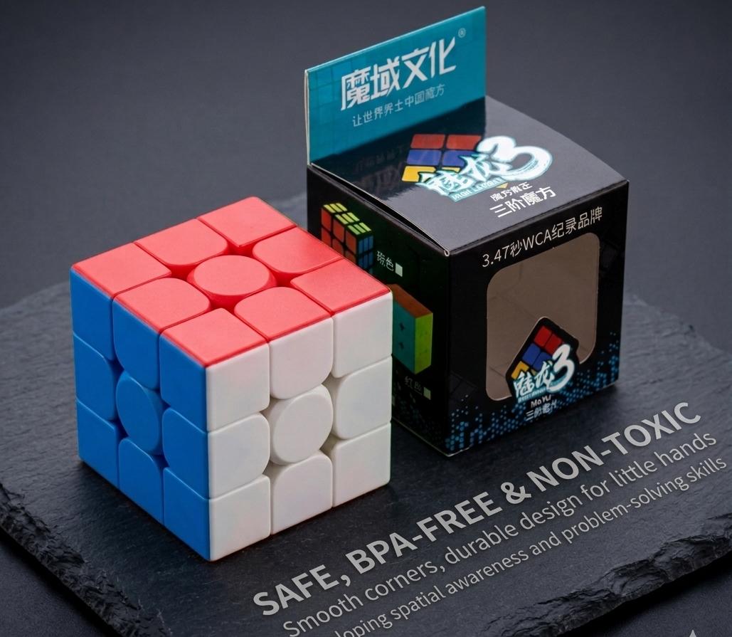 Moyu Meilong 3x3 Speed Cube, Professional Stickerless Magic Cube Puzzle Toy
