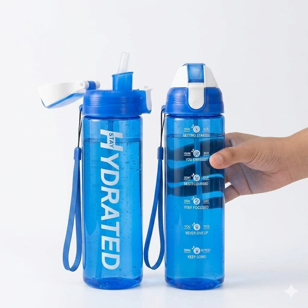 800ml Water Bottle with Straw for Gym & Daily Use
