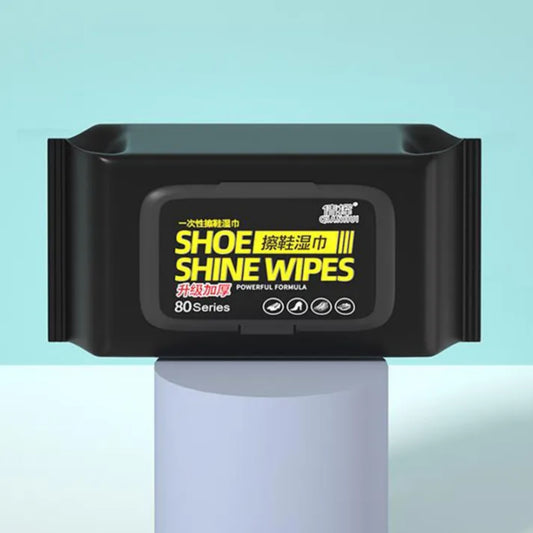 Powerful Formula Shoe Shine Wipes For Sneakers And Shoes - 80 Count
