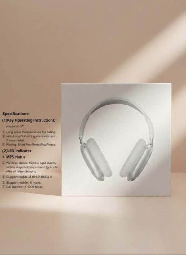 P9 Pro Max Wireless Bluetooth Headphones – Hi-Fi Stereo Over-Ear Headset with Noise Cancellation, Built-in Mic, and Soft Memory Foam Ear Cups