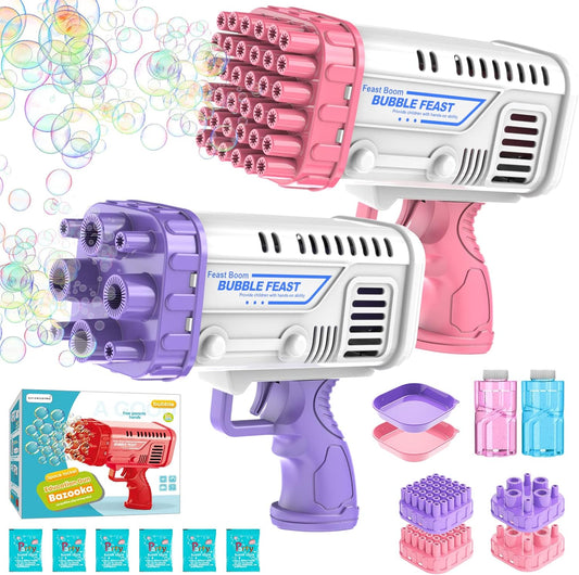 Bubble Machine Gun, 36 Holes Bazooka Gun Toy Blaster