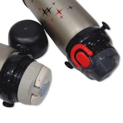 Vacuum Insulated Stainless Steel Water Bottle Hot And Cool, Double Cap (WB-005)